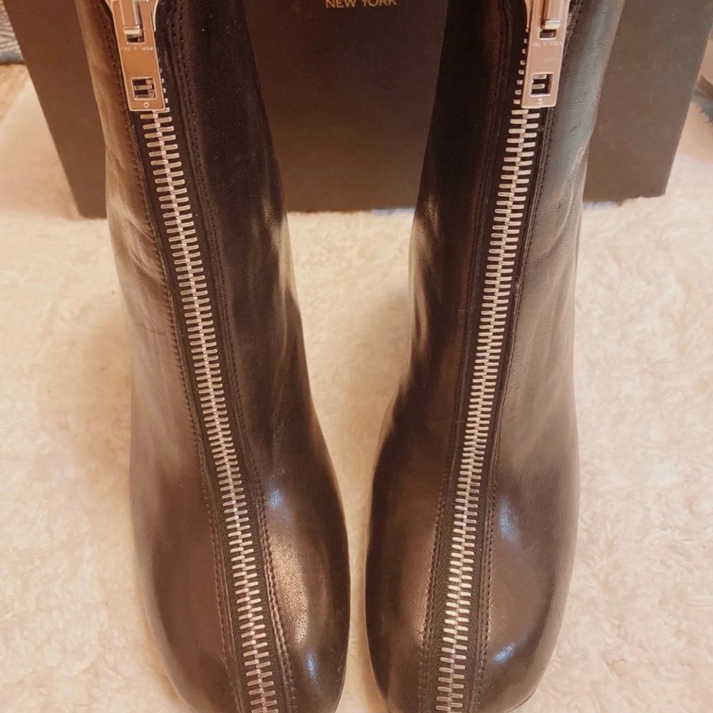 Rag & Bone Black Leather Ellis Zio Bootie